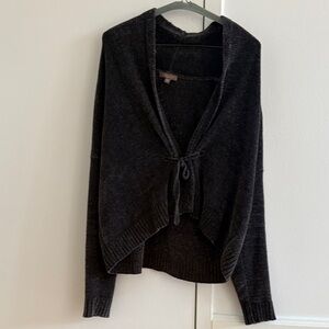 Lilla P Charcoal Cardigan with Tie Front